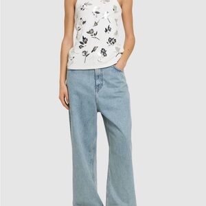 Brand New GANNI Embellished Jersey Rib Top